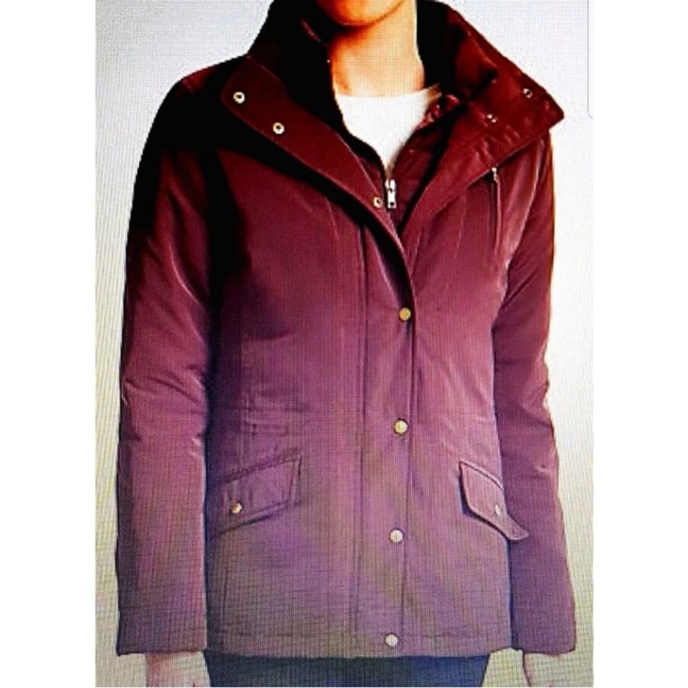 Talbots Women's Burgundyβ Puff Down Coat Size L